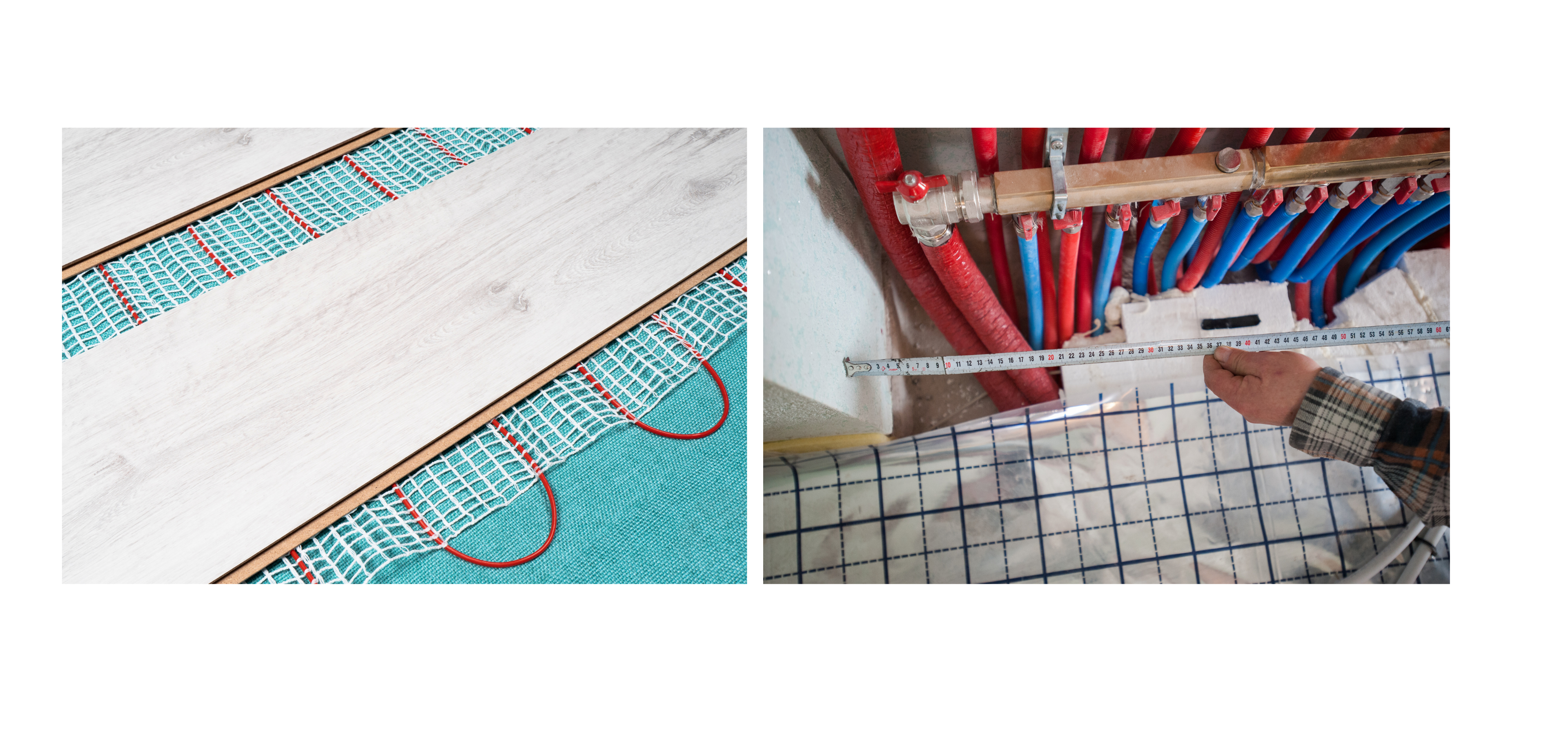 Pompes &agrave; chaleur Installation de chauffage sous le sol avec tuyaux de sol