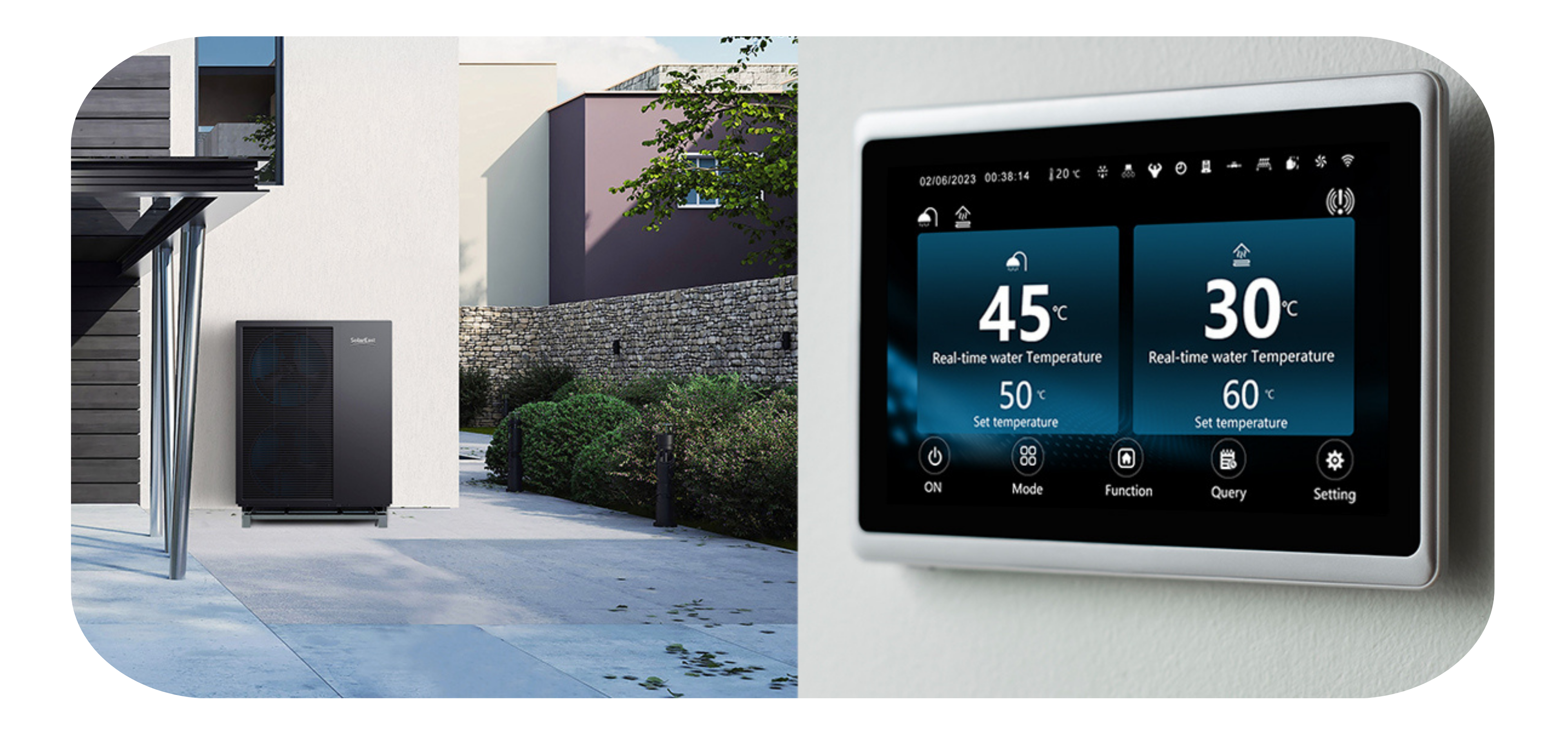 Pompes &agrave; chaleur &agrave; double zone Panneau de commande de chauffage sous le sol