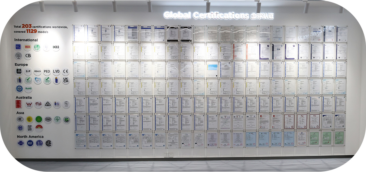 Certifications mondiales des pompes &agrave; chaleur pour piscine